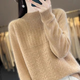 Half - Turtleneck Korean Style Women's Winter New Solid Color Anti - Pilling Sweater - Zeprah