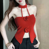 Halter Camisole Women's Outer Wear Summer Thai Sweet Spice Girl Shoulder Top - Zeprah