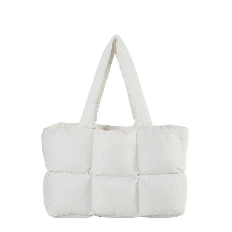 Herald Puffer Tote Bag for Women, Large Quilted Puffy Handbag Lightweight Satchel Purse for Work Travel Gym Shop - Zeprah