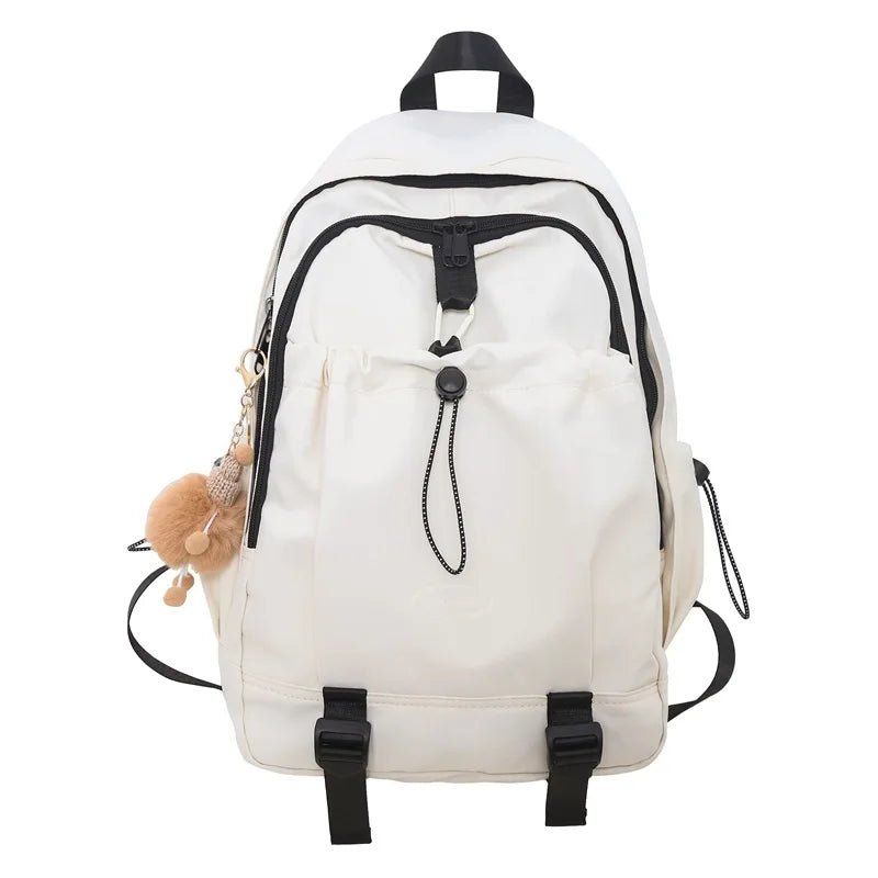 High Beauty Soft Back Zipper Hasp Closure Unisex Student Backpack Large Capacity Waterproof Fashion Letter Sports Travel Bag - Zeprah