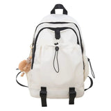 High Beauty Soft Back Zipper Hasp Closure Unisex Student Backpack Large Capacity Waterproof Fashion Letter Sports Travel Bag - Zeprah