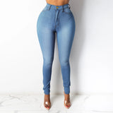 High Waist Slim Fit Pencil Pants Jean Women Jeans Casual Denim Trousers Loose Straight Harlan Pants for Women - Zeprah