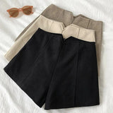 High Waist Tweed Shorts Versatile Shorts Popular A - line Boot - pants - Zeprah