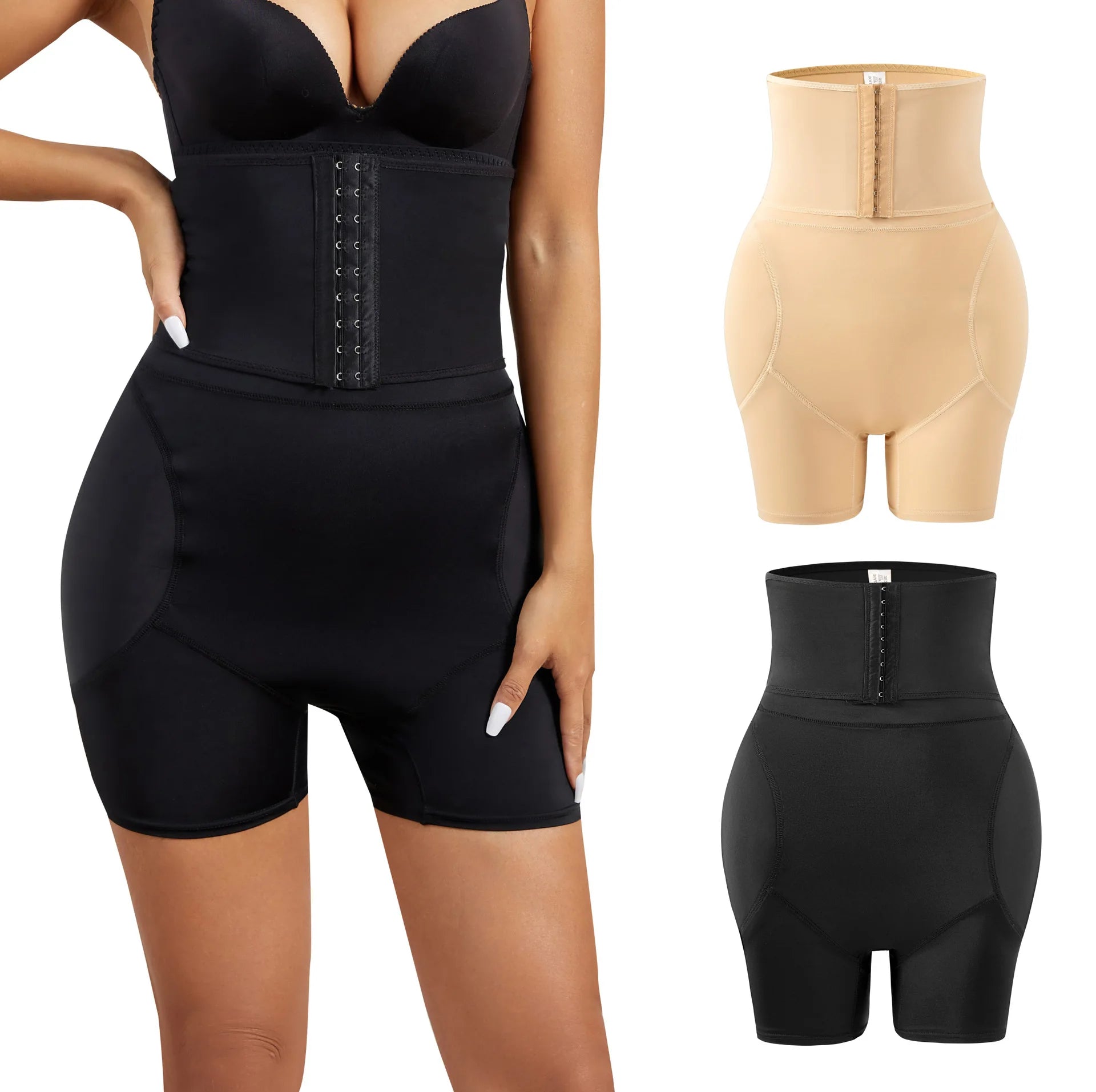 High - waisted Breasted Belly - lifting Sponge Plump Ass Hip - lifting Shorts Plump Buttocks Women's Shapewear - Zeprah
