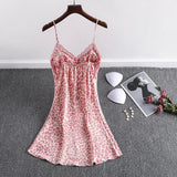 Hollow - out Design Nightgown Sexy Lace Cuff Women's Nightdress Fashionable Slimming Homewear - Zeprah