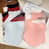 Hollowed - out Suspender Vest Female Summer Sexy Outside Wearing High Neck Camisole Sexy Crop Top Sexy Camisole - Zeprah