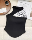 Hollowed - out Suspender Vest Female Summer Sexy Outside Wearing High Neck Camisole Sexy Crop Top Sexy Camisole - Zeprah