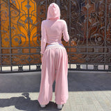 Hoodie Joggers Set Women Velvet Casual Autumn Winter Solid Color Zip Jacket Drawstring Waist Elastic Ankle Cuff Eco - Friendly - Zeprah