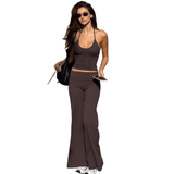 Hot Sale Women's 2 - Piece Workout Set , Yoga Outfit with Fitness Tank Top & Flare Pants , Custom Sportswear Suit OEM (Quick Dry, Summer) - Zeprah