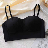 Seamless Ruched Wire-Free Bandeau Bra Top