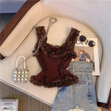 Innocent - Seductive Style Women's Tanks Camis Lace up Slim - fit Halter Hot Girl Style Top Women Tank Top - Zeprah