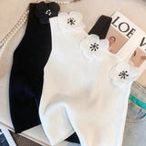 Irregularity Flower Cropped Top Summer Basic tank Top Off - the - shoulder Waistcoat - Zeprah