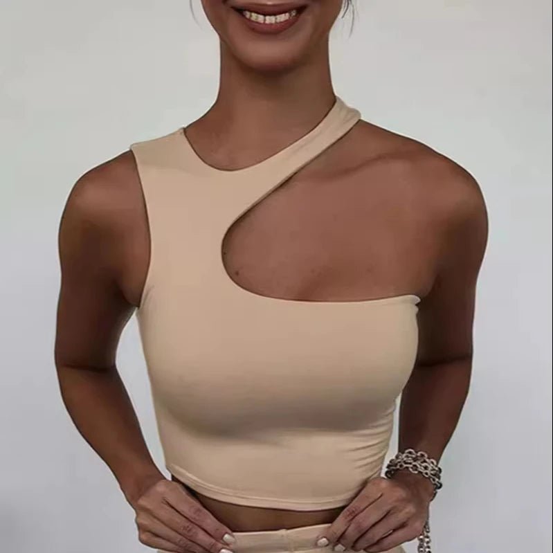 Irregularity Women Tank Top Sports Vest Sleeveless Tops Simple Going Out Tops - Zeprah