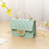 Jelly Crossbody Handbag for Kids Little Girl Purses with Zipper Closure and Handbags Bolsas - Zeprah
