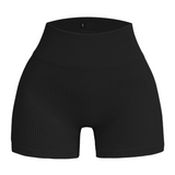 Seamless High-Waist Ribbed Biker Shorts