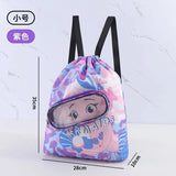 Kidsren's Wet Dry Separation Waterproof Storage Bag Boys Girls Sports Portable Cute Cartoon Beach Backpack Made Polyester - Zeprah