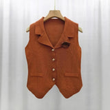 Knitted Flower Women's Camisole Solid Colour Breathable Simple Crop Top Women's Knitting tank Top - Zeprah