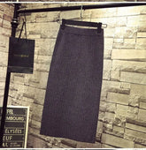 Knitted Package Hip Skirt High - Waisted Skirt Fashionable A - line Skirt - Zeprah