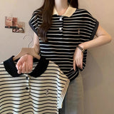 Knitted Women's T-shirts Simple Short Sleeve Top Classic Graphic Tee - Zeprah