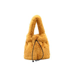 Leisure Crossbody Mujer Bolsa Women Soft Faux Fur Mini Bucket Bag Drawstring Fall Winter Handbag Fluffy Plush Shoulder Purse - Zeprah