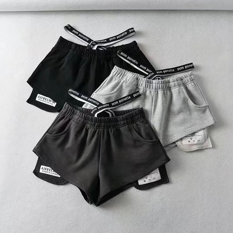 Lightweight Athletic Shorts High Waist Shorts Loose Hot Pants - Zeprah