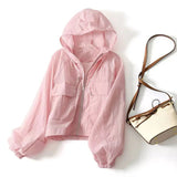 Lightweight Sun - protective Clothing Women's New Casual Loose Short Hooded Japanese Style Fashion Coat - Zeprah