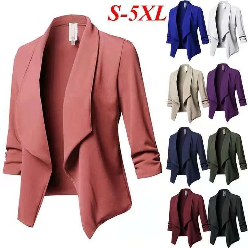 Lightweight Women's Coat Loose - fit Suit Jacket Fashionable Cardigans - Zeprah