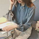 loose - fit Blouse New design Chic woman's shirt Versatile long - sleeve blouse - Zeprah