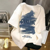 Loose Graphic Tee Trendy Tops for Women Crewneck T-shirt - Zeprah