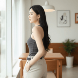 Low MOQ RTS Morandi Creamy Color Vest Shirt Tennis Golf Padded Tank Top Comfortable Workout Yoga Camisole - Zeprah