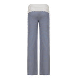 Low Rise Solid Breathable Flat Front Pants Elastic Waist Casual Everyday Lounge Wear Comfort Fit - Zeprah