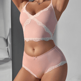 Luxury Lingerie Set – Ribbed Knit Design - Zeprah