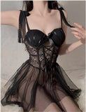 Mesh Transparent Sexy Temptation Nightdress Sexy Pajamas Women's Sleepwear - Zeprah
