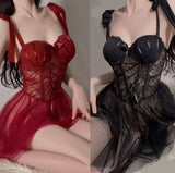 Mesh Transparent Sexy Temptation Nightdress Sexy Pajamas Women's Sleepwear - Zeprah