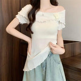 Mild Women's T-shirts Innocent - Seductive Style Elegant T-shirt Plain Women's Clothing - Zeprah