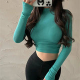 Mock Turtleneck Long Sleeve Base Shirt Return to the Ancients Long - sleeved Top Sex Appeal Long Sleeve T-shirt - Zeprah