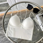 Neck Deep V Sexy Beauty Back Underwear Integrated Cup Chest Wrap Outer Wear Camisole - Zeprah