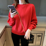 New Bat Sleeve Sweater Women Loose Lazy Style Knitted Base Shirt Women's - Zeprah