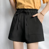 New Casual Outer Wear Pants High Waist Elastic Waist Sports Shorts - Zeprah