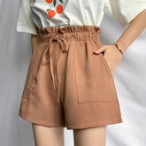 New Casual Outer Wear Pants High Waist Elastic Waist Sports Shorts - Zeprah