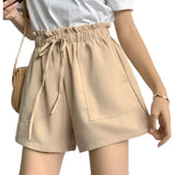 New Casual Outer Wear Pants High Waist Elastic Waist Sports Shorts - Zeprah