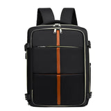 New Denim Super Large Capacity Double Shoulder Luggage Bag MultiFunction Travel USB Interface Simple Solid Color Laptop Backpack - Zeprah