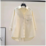 New Design Blouse Long Sleeve Slit Leisure Shirt Loose Women's Blouse - Zeprah