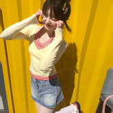 New Design Contrasting Colors Women's T-shirts Loose - fit Simple Fashionable T-shirt Women's Clothing - Zeprah