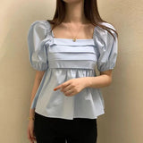 New Design Going Out Tops Best - selling Ruffle Tops for Women Summer Short - sleeved Blouse - Zeprah