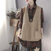New Design Ladies Clothing Blouse Knitwear Fashion Loose Vest New Women Sleeveless Sweater - Zeprah