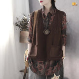 New Design Ladies Clothing Blouse Knitwear Fashion Loose Vest New Women Sleeveless Sweater - Zeprah