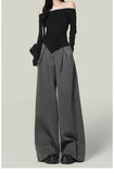 New Design Sense Lace Stitching Wide Leg Pants Women's Spring and Summer Loose Casual Fashion Pants - Zeprah
