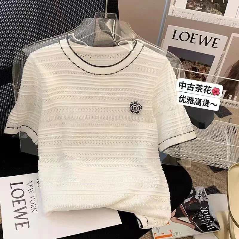 New Design Short - Sleeved Tee Summer Popular Short Sleeve Top Loose - fit Women's T-shirts - Zeprah