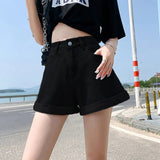 New Design Shorts Fashionable High - waisted Denim Shorts Figure - hugging Women's Short Pants - Zeprah